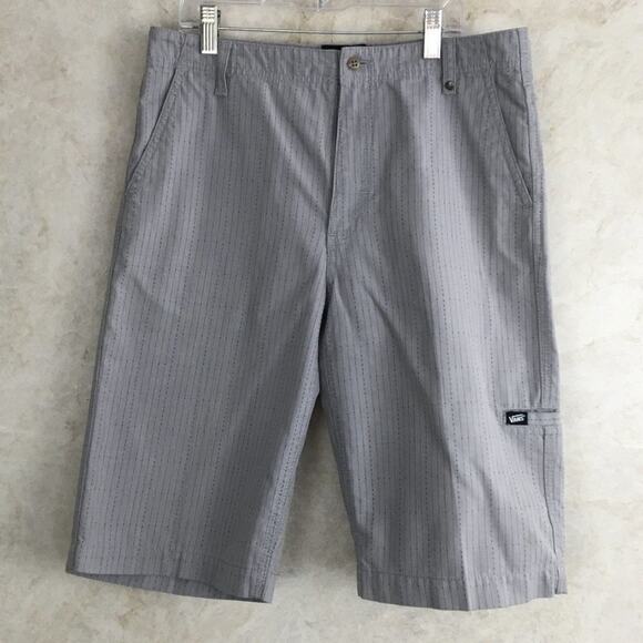 Vans Grey Striped Short Youth Size 20 - Picture 1 of 15